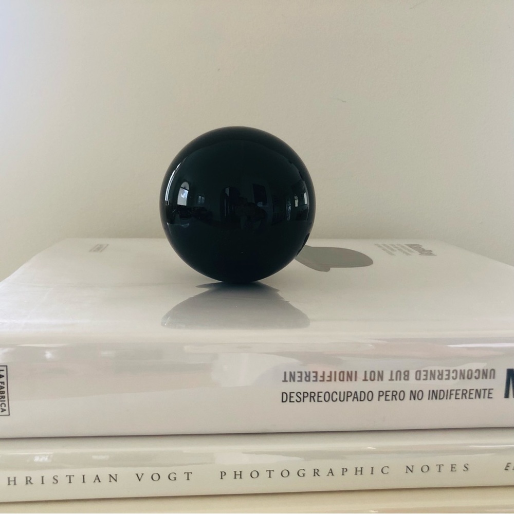 CB2 Nix black decorative sphere object